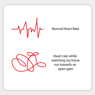 Heartbeat with Horses Sticker